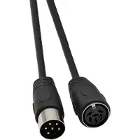 Dolphix DIN 6-pins audio video verlengkabel / zwart - 3 meter