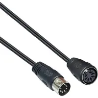 Dolphix DIN 7-pins audio verlengkabel / zwart - 1,5 meter