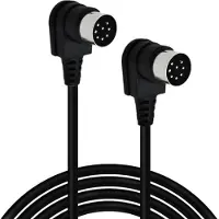 Dolphix DIN 8-pins luidspreker kabel - haaks / zwart - 0,50 meter