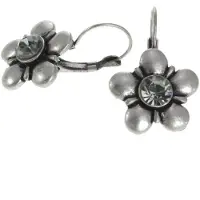 Behave - Oorstekers met bloemetje en steentje - 3,2 cm