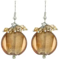 Behave - Ronde oorhangers met beige kraaltjes - Casual zomermode
