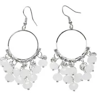 Behave - Oorhanger met glaskralen en steentjes - boho festivalstijl