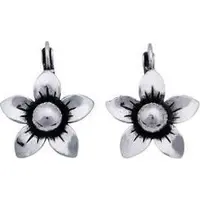 Behave - Oorhangers dames bloemvormig - Tijdloos detail - Zilverkleur