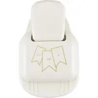 Vaessen creative Pons - 3 in 1 Label Pons - 3,8 - 5 - 6,4 cm - Vlaggetjes - Ivoor