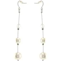 Behave Oorbellen parel oorhangers 6cm