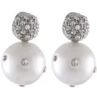 Behave - Oorstekers romantische stijl met parel en steentjes - Elegante accessoires