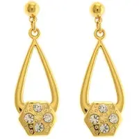Behave - Oorbellen goudkleur - elegant met steentjes - avond & chic