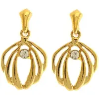 Behave - Dames oorbellen - Goudkleur open design klassiek 3,5 cm