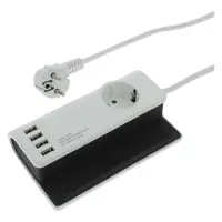 Q-Link Stekkerdoos - 1-voudig - 1x Type E/F male naar 1x Type F female - 250