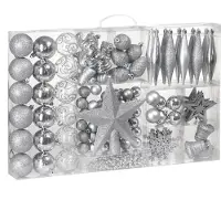 Casaria Kerstballen - 102 stuks - Zilver