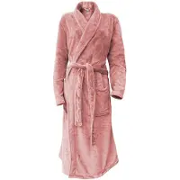 Linnick Flanel Fleece Badjas Uni - rose - M