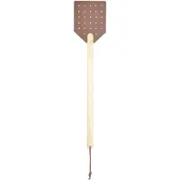 Esschert Design Vliegenmepper - hout/leer - bruin - 52 cm - Vliegenmeppers - Ongediertebestrijding