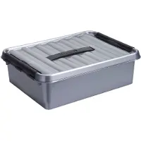 Sunware Q-line Opbergbox - 10L - metaal/zwart