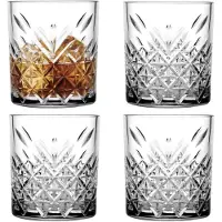 Pasabahce Whisky glazen - 4x - Timeless serie - transparant - 340 ml - Whiskeyglazen