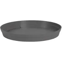 Eda Bloempot kunststof onderschaal Toscane antraciet D35 cm - Plantenpotten