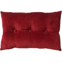 Dutch decor - VALERIE - Sierkussen 40x60 cm - velvet - met knopen - Merlot - rood