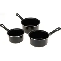 Excellent houseware 3-delige steelpannen/sauspannen anti-aanbak set 14/16/18 cm - Steelpannen