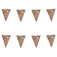 Boland 2x Stuks Boland PE vlaggenlijn - 10m - Rose goud - Universeel Thema - Vlaggenlijnen