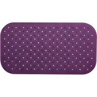 MSV Douche/bad anti-slip mat badkamer - rubber - paars - 36 x 76 cm - Badmatjes