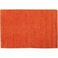 MSV Badkamerkleedje/badmat voor op de vloer - oranje - 45 x 70 cm - Badmatjes