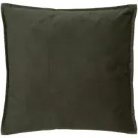 Atmosphera Bank/sierkussens huiskamer Sophia - 55 x 55 cm - Olijfgroen - polyester - met rits - Sierkussens