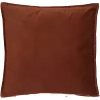 Atmosphera Bank/sierkussens huiskamer Sophia - 55 x 55 cm - Terracotta - polyester - met rits - Sierkussens