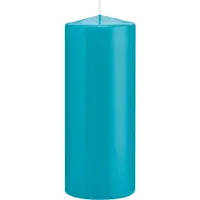 Trend Candles 1x Kaarsen turquoise blauw 8 x 20 cm 119 branduren sfeerkaarsen - Stompkaarsen