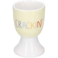 Kitchencraft - Eierdop, Crackin - Porselein - Geel - KitchenCraft Soleada