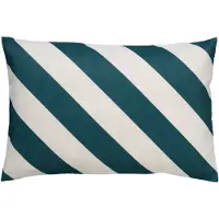 Dutch decor - SANZENO - Buitenkussen 40x60 cm - waterafstotend en uv-bestendig - Sagebrush Green - wit en groen