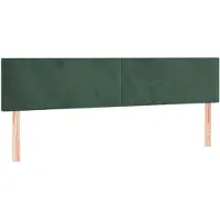 vidaXL Hoofdborden 200x5x78/88 cm fluweel donkergroen