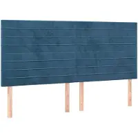 vidaXL Hoofdbord donkerblauw 180x5x118/128 cm fluweel