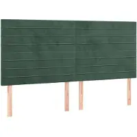 vidaXL Hoofdbord donkergroen 180x5x118/128 cm fluweel