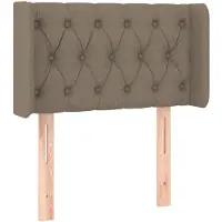 vidaXL Hoofdbord met randen 83x16x78/88 cm stof taupe