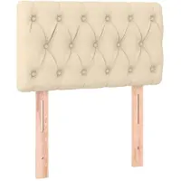 vidaXL Hoofdbord 80x7x78/88 cm stof crèmekleurig