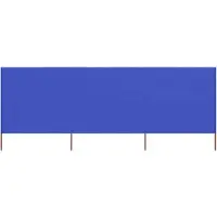 vidaXL Windscherm 3-panelen 400x80 cm stof azuurblauw