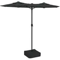 vidaXL Parasol dubbel dak 316x145 cm antracietkleurig