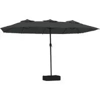 vidaXL Parasol dubbel 449x265 cm antracietkleurig