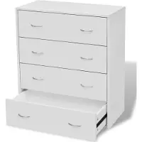 Möbelando Dressoir met 4 lades 60x30,5x71 cm wit