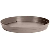 Eda Bloempot kunststof onderschaal Toscane taupe D15 cm - Plantenpotten