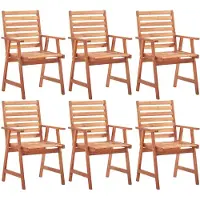 vidaXL Tuinstoelen 6 st massief acaciahout