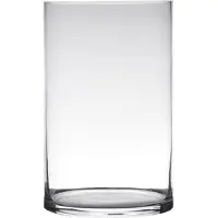 Newport Transparante home-basics cilinder vorm vaas/vazen van glas 40 x 19 cm - Vazen
