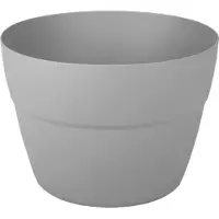 Eda Balkon plantenpot/bloempot kunststof grijs D30 x H21 cm - Plantenpotten