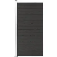 vidaXL Schuttingpaneel 95x186 cm HKC zwart