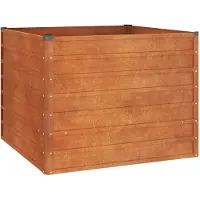 vidaXL Plantenbak verhoogd 100x100x77 cm cortenstaal roestig