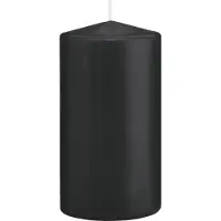Trend Candles 1x Kaarsen zwart 8 x 15 cm 69 branduren sfeerkaarsen - Stompkaarsen