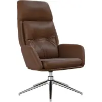 vidaXL Relaxstoel echt leer bruin