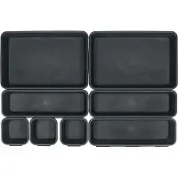 Storage solutions Lade organizer - 16-delig - donkergrijs - kunststof - modulair - ladeverdeler