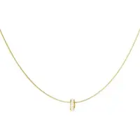 Yehwang | Ketting donut met steentjes | Stainless Steel | Strass Steentjes | Goud Kleurig