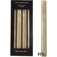 Home Society kaars - Dinner Kaarsen - Kerst kaars - Goud/Gold - 2.5 x 25 CM
