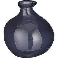 Mica Decorations PINTO VAAS RECYCLED GLAS ZWART - H18XD16CM